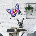 Butterflies Hanging Decorations Sculptures Decorative 9.84'' Indoor Outdoor Wall Art Ornament for Patio Yard.