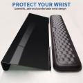 Typing and Pain Relief Black Keyboard Stand Acrylic Ergonomic Keyboard Wrist Rest Pad Non-Slip Gel Memory Foam Hand Pillow Office. 