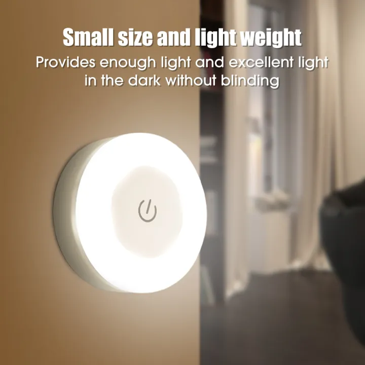 1/2PCS%20Touch%20Sensor%20Night%20Light%20ABS%20Wall%20Lamp%20USB%20Charged%20Lights%20Portable%20Mini%20Night%20Lamp%20White/Yellow%20Light%20-%20Image%203