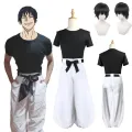 Jujutsu Kaisen Toji Fushiguro Cosplay Costume Anime Fushiguro Toji Cosplay Uniform Top Pants Suit Halloween Costume for Men.