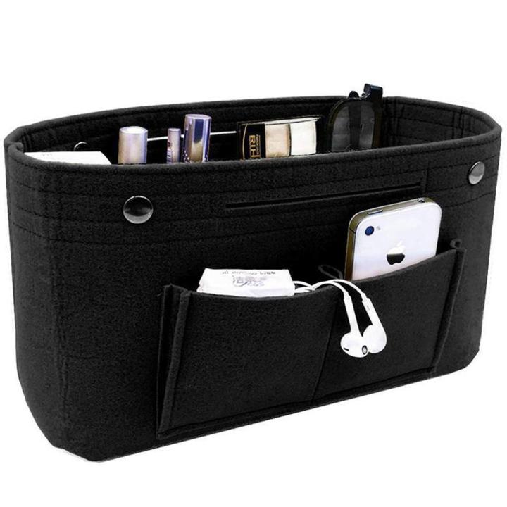 EverToner Purse Organizer Bag Organizer For Tote and Handbag Shaper Felt  Insert Bag Purse Organizer Cosmetic