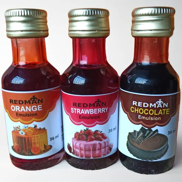 Redman Color Redman Emulsions, Food Color + Food Flavored Essence + Color STRAWBERRY ...
