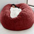 Giant Fur Bean Bag Cover Big Round Soft Fluffy Faux Fur BeanBag Lazy Sofa Bed Cover Living Room Furniture Without Inner Core.