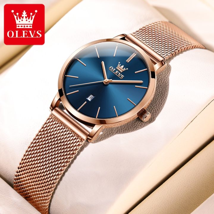 Olevs%20Ladies%20Watches%20Original%20Brand%20Waterproof%20Stainless%20Steel%20Strap%20Fashion%20Casual%20Rose%20Gold%20Quartz%20Analog%20Watch%20For%20Women%20-%20Image%202
