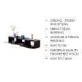 Bniture TV Unit for Living Room, Bedroom Unit Cabinet Wall Mount Ideal for   Storage Display Unit, Remote Holder, Set Upbox stand, TV Upto 30" to 50"(Flower Wenge)10/40. 