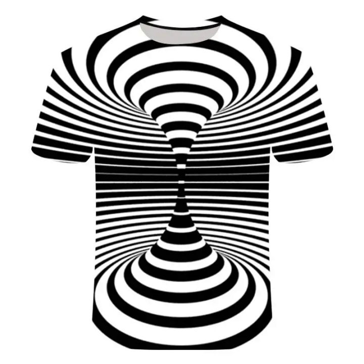 2020 fashion new pattern psychedelic 3d T-shirt short fashion print O-neck T-shirt unisex summer jacket