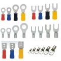 High-Quality Assorted Color 6RM Lug Terminals with Ring and Bullet Connectors 100pcs Pack for Automotive Electrical Wiring. 