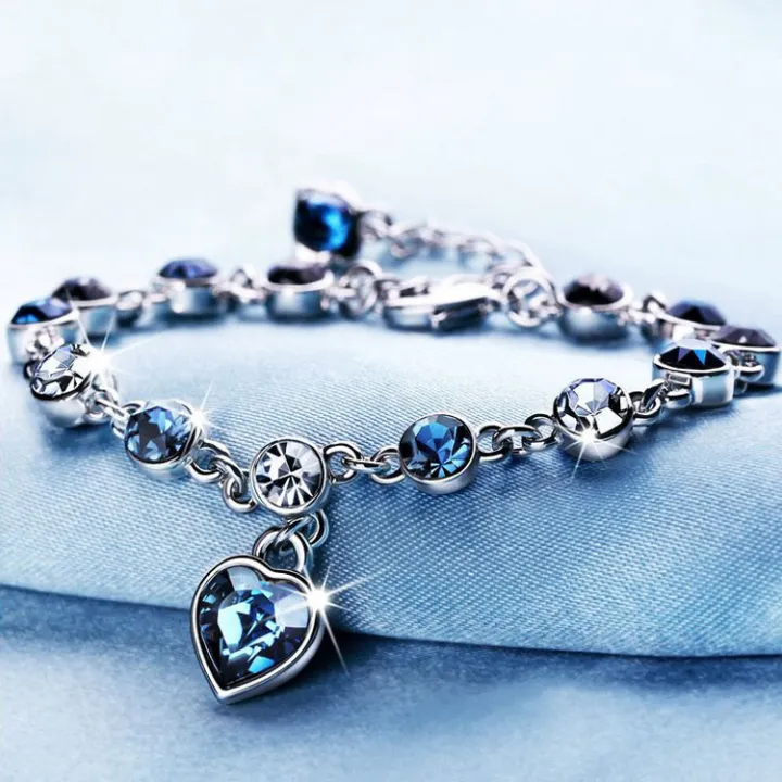 Trendy%20Crystal%20Rhinestone%20Heart%20Shape%20Blue%20Stone%20Bracelet%20for%20Women%20Simple%20New%20Collection%20Korean%20-%20Bracelet%20for%20Girls%20Simple%20Stylish%20-%20Bracelet%20Gifts%20for%20Girls%20-%20Image%202