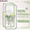 Jizetin for Vivo Y02 Y02A Y02T Back Cover Crystal Transparent Diamond Butterfly Soft Full Camera Cover Protection Phone Cases. 