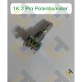Single Gang Rotary 1K 3 Pin Linear Taper Pot Potentiometer Volume Controller Variable Resistor 1K Ohm. 