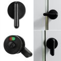 Universal Bolt Bathroom Door Lock Catch Plastic WC Lock Black Vacant Engaged Toilet Lock Cubicles.