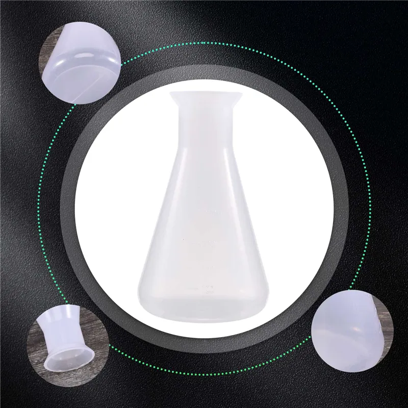 Water Container Lab Flask Plastic Transparent laboratory chemical flasks Container Bottle - 250 ...