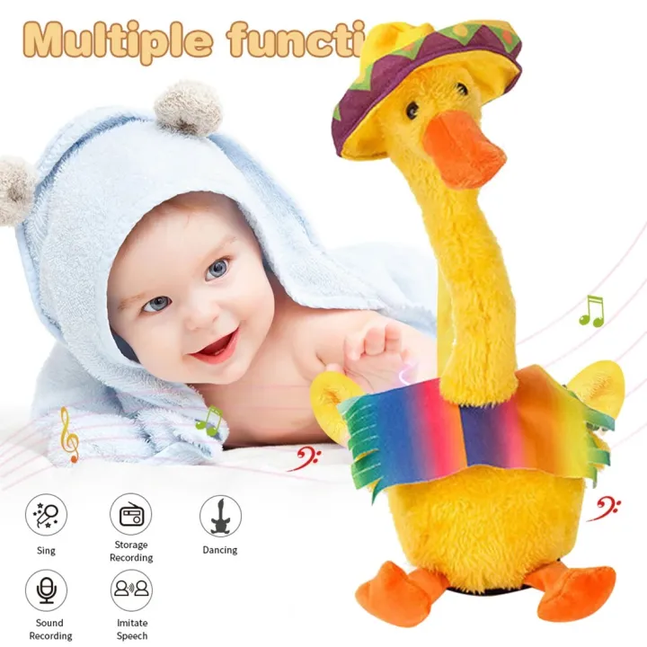 NEW%20Lovely%20Dancing%20Duck%20Talking%20Toy%20Sound%20Record%20Repeat%20Doll%20Kawaii%20Duck%20Kids%20Education%20Toys%20Home%20Party%20Decoration%20-%20Image%203