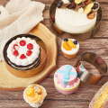 Round Cake Ring Set 4/6/8/10 Inch Biscuit Cutter Circle Cookie Cutters Cake Mold Stainless Steel Pastry Ring for Baking.