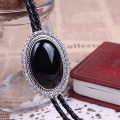 Agate Time Gem bolo tie retro shirt chain bolo collar rope leather necklace tie KEEMEEUYZO. 