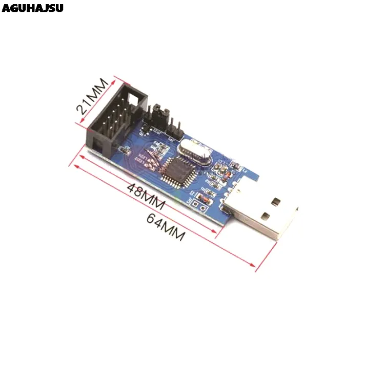 10Pin%20To%206%20Pin%20Adapter%20Board%20+%20USBASP%20USBISP%20AVR%20Programmer%20USB%20ATMEGA8%20ATMEGA128%20ATtiny/CAN/PWM%2010Pin%20Wire%20Module%20DIY%20-%20Image%205