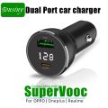 Supervooc Car Charger for OPPO Find X5, 65W Warp usb cigarette lighter adapter for OnePlus 11, 12V/24V Usb socket for Realme. 