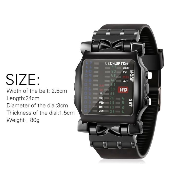 New%20Unisex%20Square%20Style%20Cool%20Colorful%20LED%20Digital%20Watch%20Binary%20Wrist%20Black%20-%20Image%203
