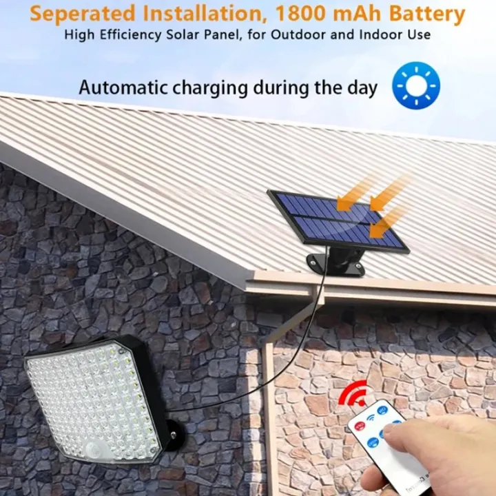 106LED%20Split%20Solar%20Lamp%203%20Lighting%20Mode%20Outdoor%20Decoration%20Sunlight%20Wall%20Light%20PIR%20Motion%20Sensor%20Waterproof%20Garden%20Garage%20Lamp%20-%20Image%204