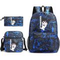 My Melody Kuromi Printed School Bag 3 Piece Set Pencil Case, Shoulder Bag, Backpack, Student Hugh.