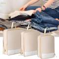 3 Pieces Compression Packing Cubes Set Expandable Packing Organizers. 