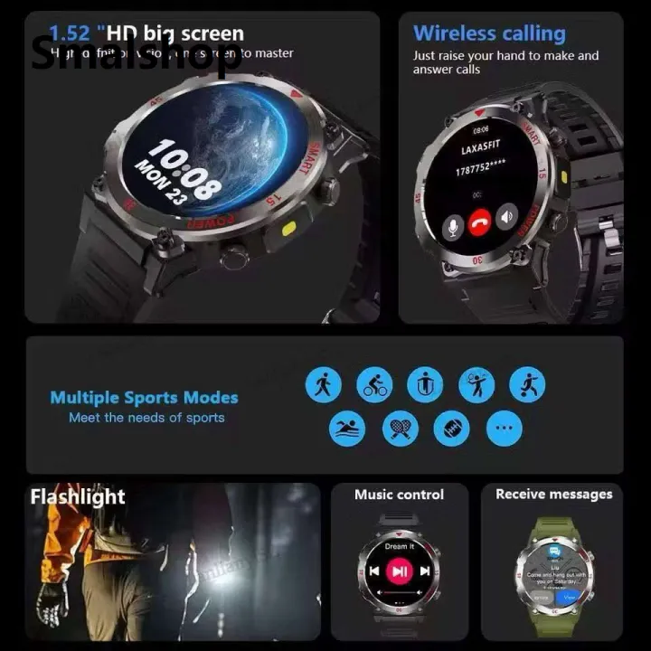 Smalshop%20LAXASFIT%20Smart%20Watch%20GT11%201.52inch%20HD%20Screen%20Full%20Touch%20Screen%20Sport%20Watch%20with%20LED%20Flash%20Light%20-%20Image%205