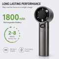 M11 handheld rechargeable mini turbo fan 120 top speed mini hand fan with USB type-C cable.