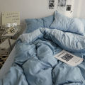 Wholesale Bedding Pure Color Duvet Cover Four-Piece Set Male and Female Student Dormitory Quilt Cover Bed Sheet and Pillowcase Three-Piece Set Four Seasons.