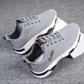 One piece of dropshipping 2023 new men's shoes breathable casual black men's shoes running shoes soft-soled shoes mesh sneakers. 
