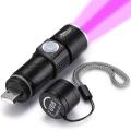 【Must-Have Gadgets】 395nm UV light flahlight Blacklight UB rechargeable LED flahlight. 