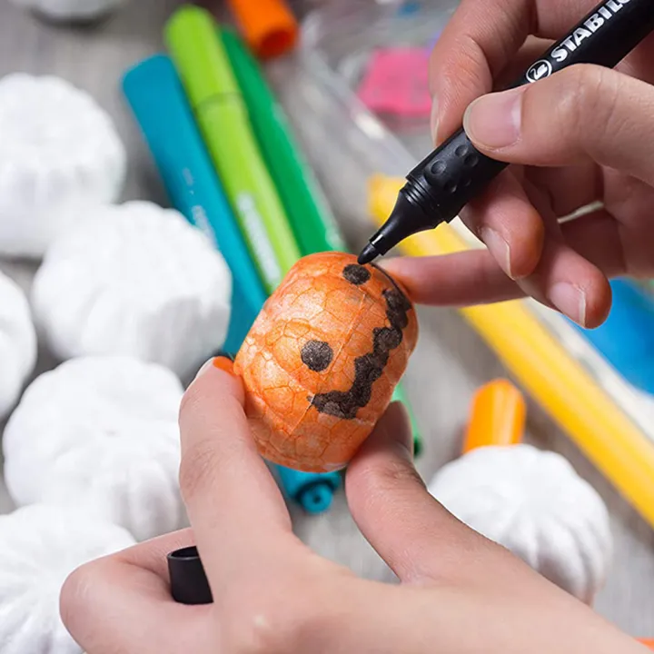 6/8cm White Foam Pumpkin Models Polystyrene Styrofoam Artificial Pumpkins Halloween Decoration DIY Handmade Craft For Kids