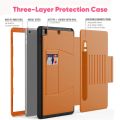 For iPad 10.2 Multifunctional PC Protective Leather Case with Bracket & Card Slots & Pen Slot & Wake-up / Sleep Function.