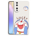 Honor 90 Lite 70 Pro +Plus 50 Lite Cute Lucky Doraemon Phone Cover Liquid Silicon Case Shockproof Casing. 