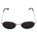 Oval Sungles Vintage Male Female Retro Sun Gles Round Eyewear S8006 Gold frame Black.