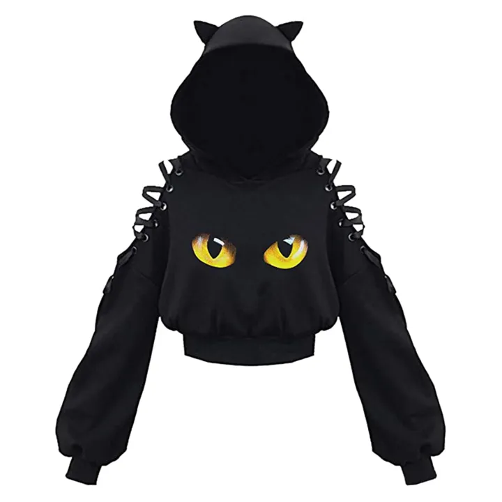 Women%20Long%20Sleeve%20Hoodies%20Kawaii%20Cat%20Ears%20Hoodie%20Gothic%20Punk%20Harajuku%20Cold%20Shouler%20Bandage%20Gothic%20Black%20Sweatshirts%202021%20-%20Image%203