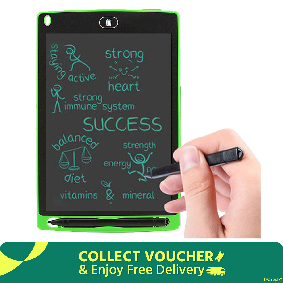 Electronic 8.5 Inch e-writing board No Paper/No Chalk Study Board for Children, Drawing