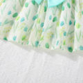 Summer new bow Hand-painted wind tulip flowers Light light halter Summer beach wind sweet Princess dress. 