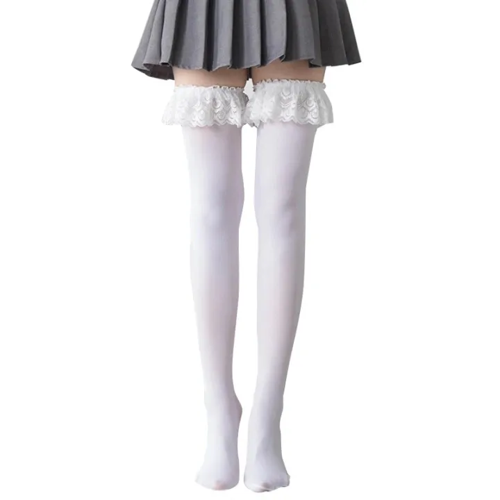 Womens%20Japanese%20Anime%20Thigh%20High%20Socks%20Lolita%20Gothic%20Lace%20Ruffles%20Trim%20Stockings%20-%20Image%203