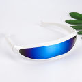 Futuristic Narrow Cyclops Visor Sunglasses Laser Eyeglasses UV400 Personality Mirrored Lens Costume Eyewear Glasses Men Glasses. 