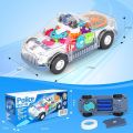 KC Electric Police Car Toy with Lights and Music, Auto Driving, Transparent Gears, Battery Operated, Ages 3-8 Years, Kids Gifts.