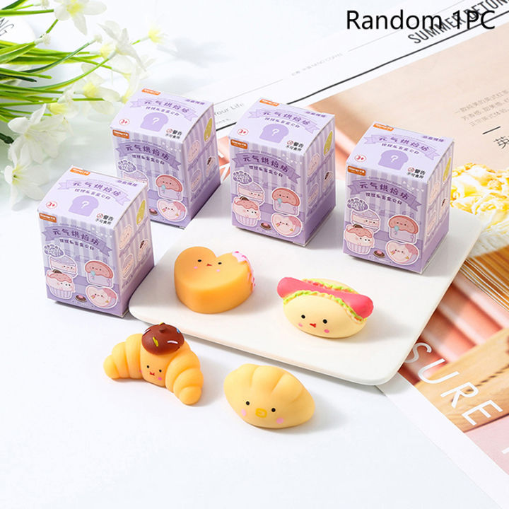 Funny Fidget Miniature Toys For Adults Or Children Mochi Squishy Decompressio Bake Mini Toys Squeeze Soft Sticky Stress Relief Fengshi