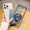 For Xiaomi POCO M6 Pro 4G Case Shockproof Electroplated TPU Rotating Gyro Stand Cover Phone Casing For Xiaomi POCOM6 Pro 4G Back cover.
