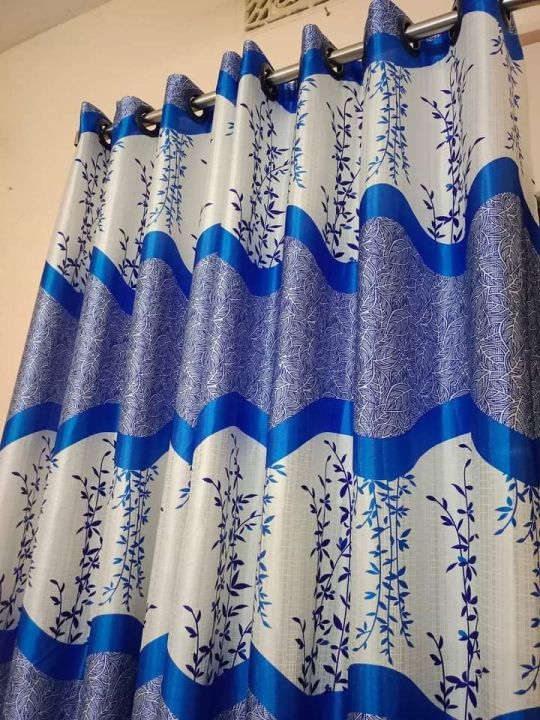 Synthetic%20Satin%20Home%20Decor%20Panel%20With%20Leaf%20Pattern%20Curtain%20Porda%20-%20Image%202