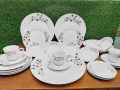 32 Pcs Dinner Set Paragon Ceramic.With 6x Dinner Plate, 6x Breakfast Plate, 6x Cup, 6x Saucer, 6x Sweet Bowl, 1x Curry Bowl, 1x Rice Dish.. 