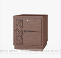2 Drawer Bed Side Tables with Nightstand Nigh Stand End 2 Storage, Premium Design | Quality Assured, Stylish Suede Finish Color Regal Antique 20/16.