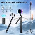 Selfie Stick, R16, Extendable with Balance Handle & Recharable BT Remote, Stable 3 Leg Design, Selfie Stick with Tripod Stand for 360° Panoramic Shoot, 62" Long, Made for Phones, Gopro,. 