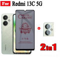 Redmi 13C Tempered Glass for Redmi A3 Turbo 3 13C 5G 4G Anti Blue Tempered Glass and Camera Lens Film. 