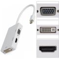 Mini DisplayPort to HDMI DVI VGA Adapter,Microsoft Surface Pro 6 5 4 3 Video Display Converter,Thunderbolt to HDMI VGA DVI Adaptor. 