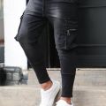 New Jeans Men Pants Casual Cotton Denim Trousers Multi Pocket Cargo Jeans Men New Fashion Denim Pencil Pants Side Pockets Cargo. 