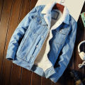 Sunnyheart Denim Jacket Single  Pockets Jean Winter Jackets For Men. 